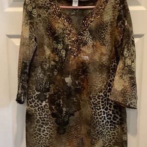 Chico's Multicolor Patterned‎ Blouse